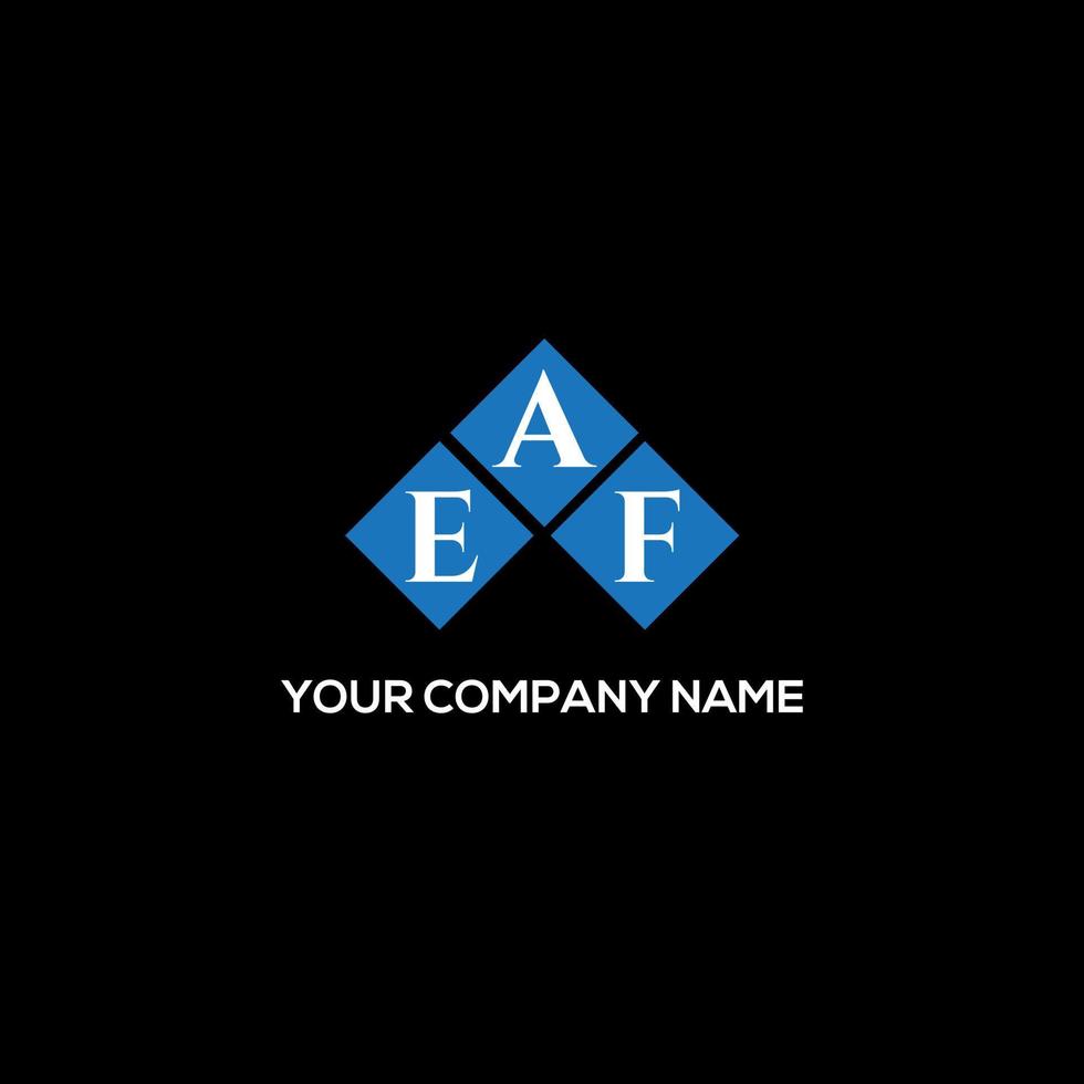 EAF letter logo design on BLACK background. EAF creative initials letter logo concept. EAF letter design. vector