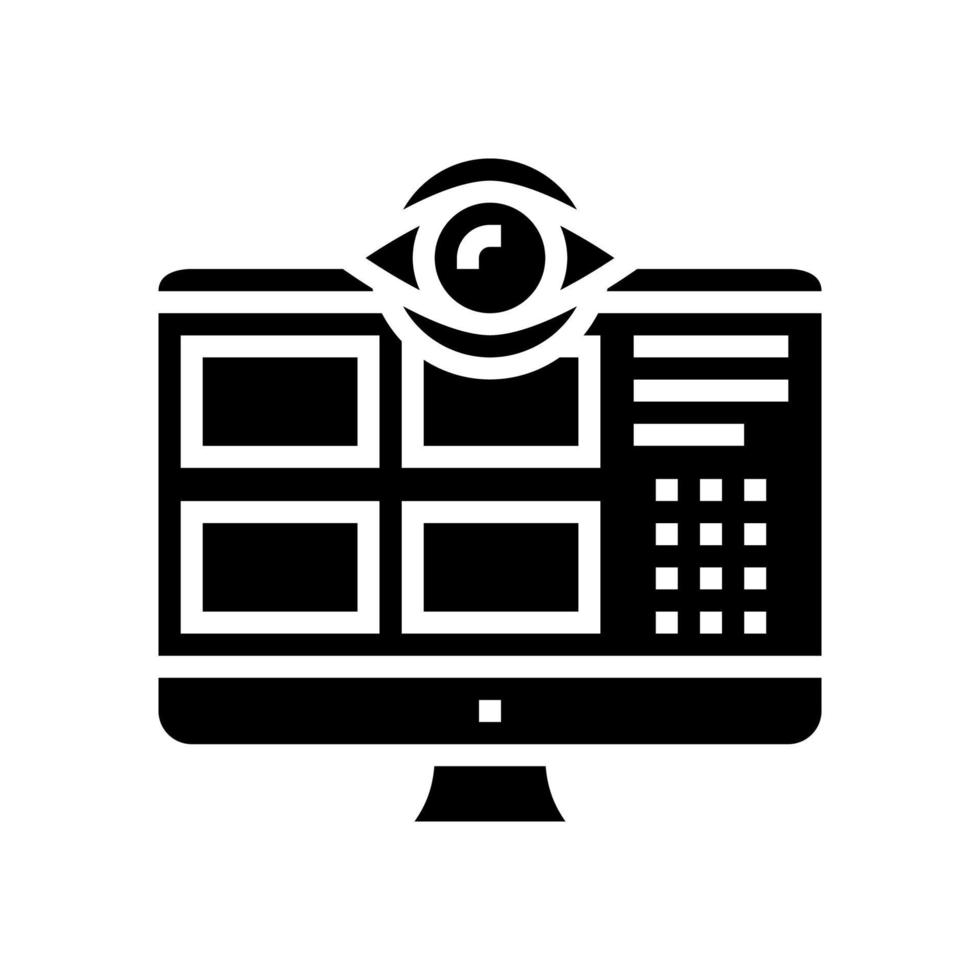 security computer application glyph icon vector isolated illustration