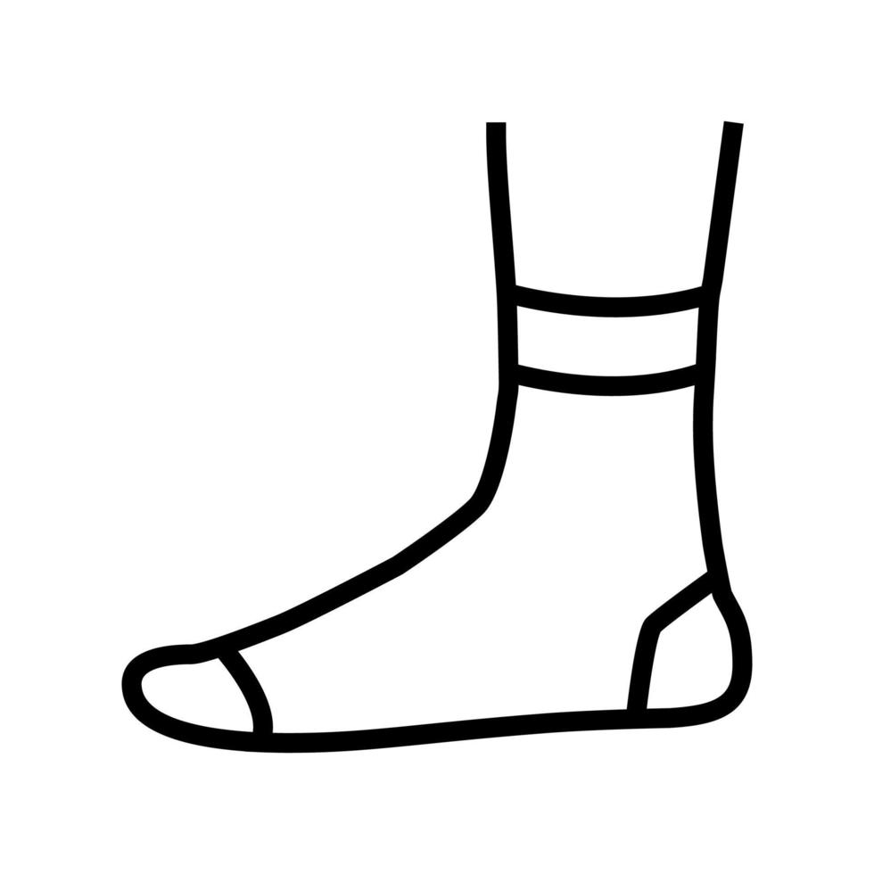 quarter sock line icon vector isolated illustration