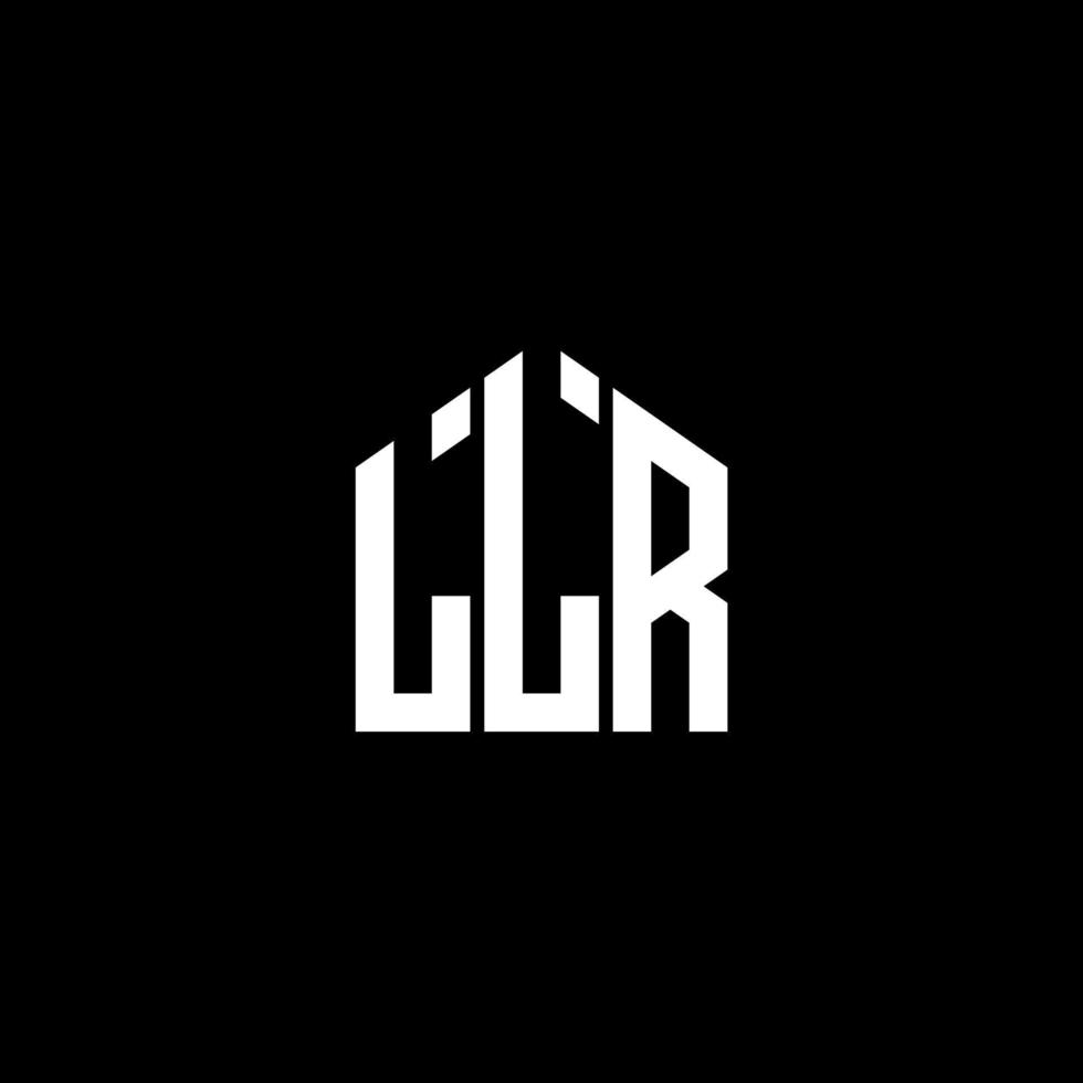 concepto de logotipo de letra de iniciales creativas llr. diseño de letras llr. Diseño de logotipo de letras llr sobre fondo negro. concepto de logotipo de letra de iniciales creativas llr. diseño de letra llr. vector