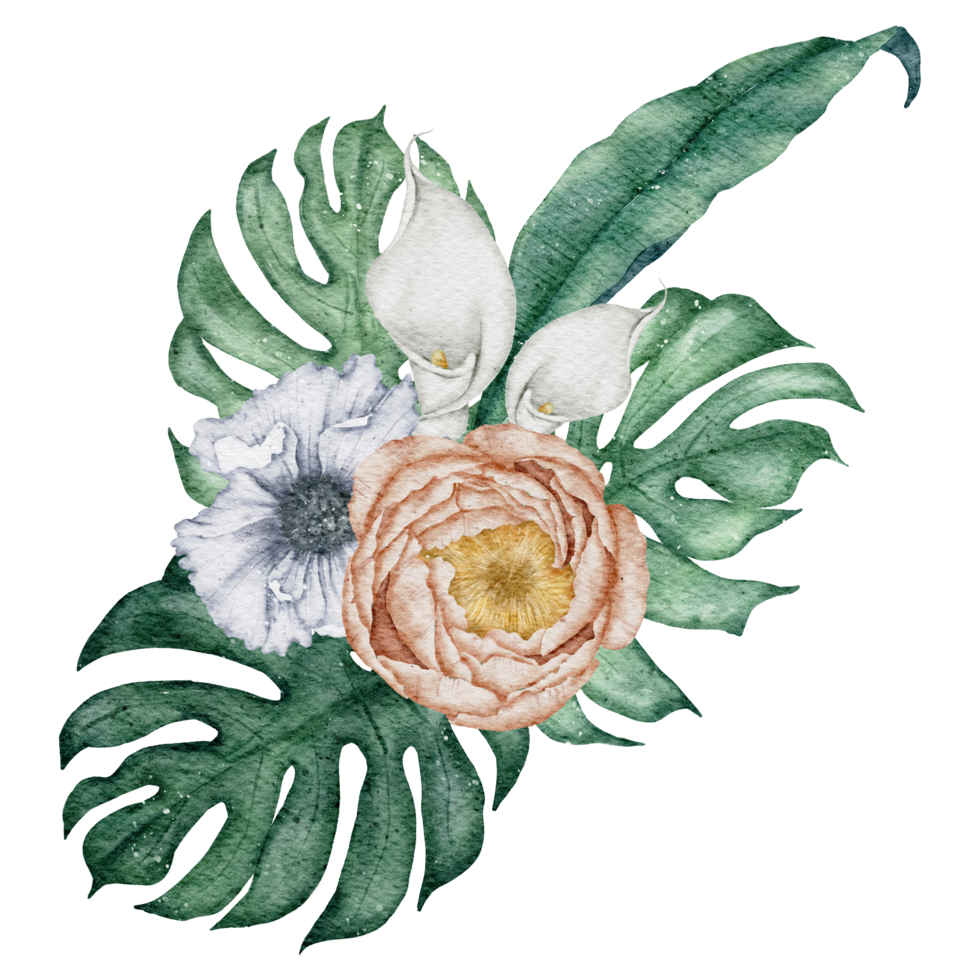 Flower Bouquet watercolor wedding flower png