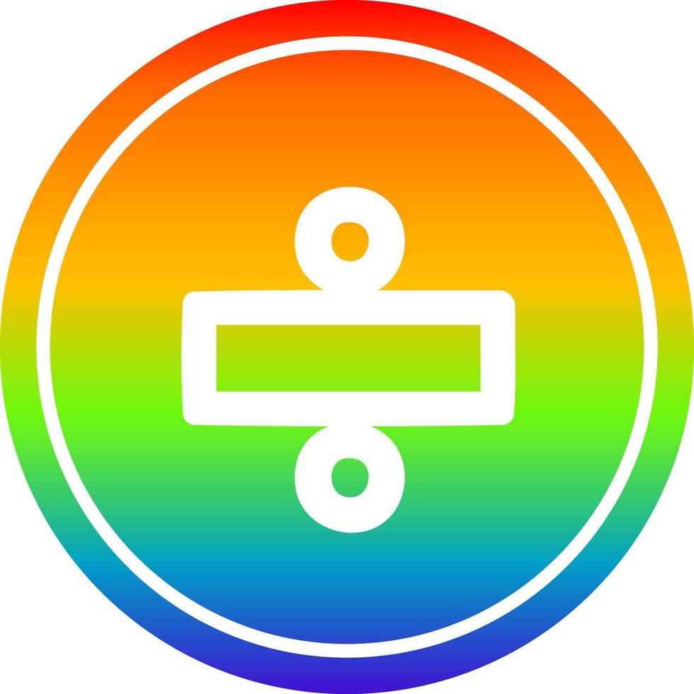 division sign circular in rainbow spectrum 10194103 Vector Art at Vecteezy