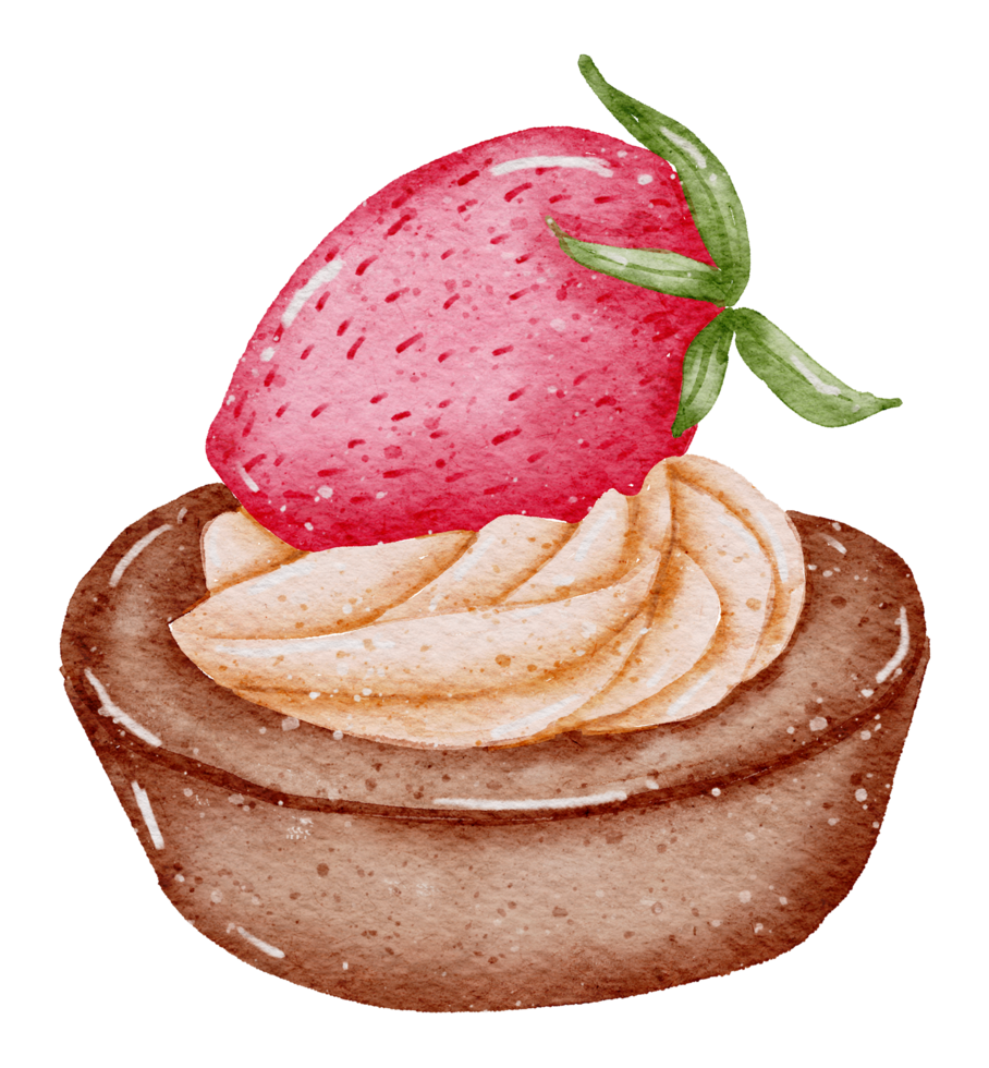 Valentine sweet dessert watercolor png