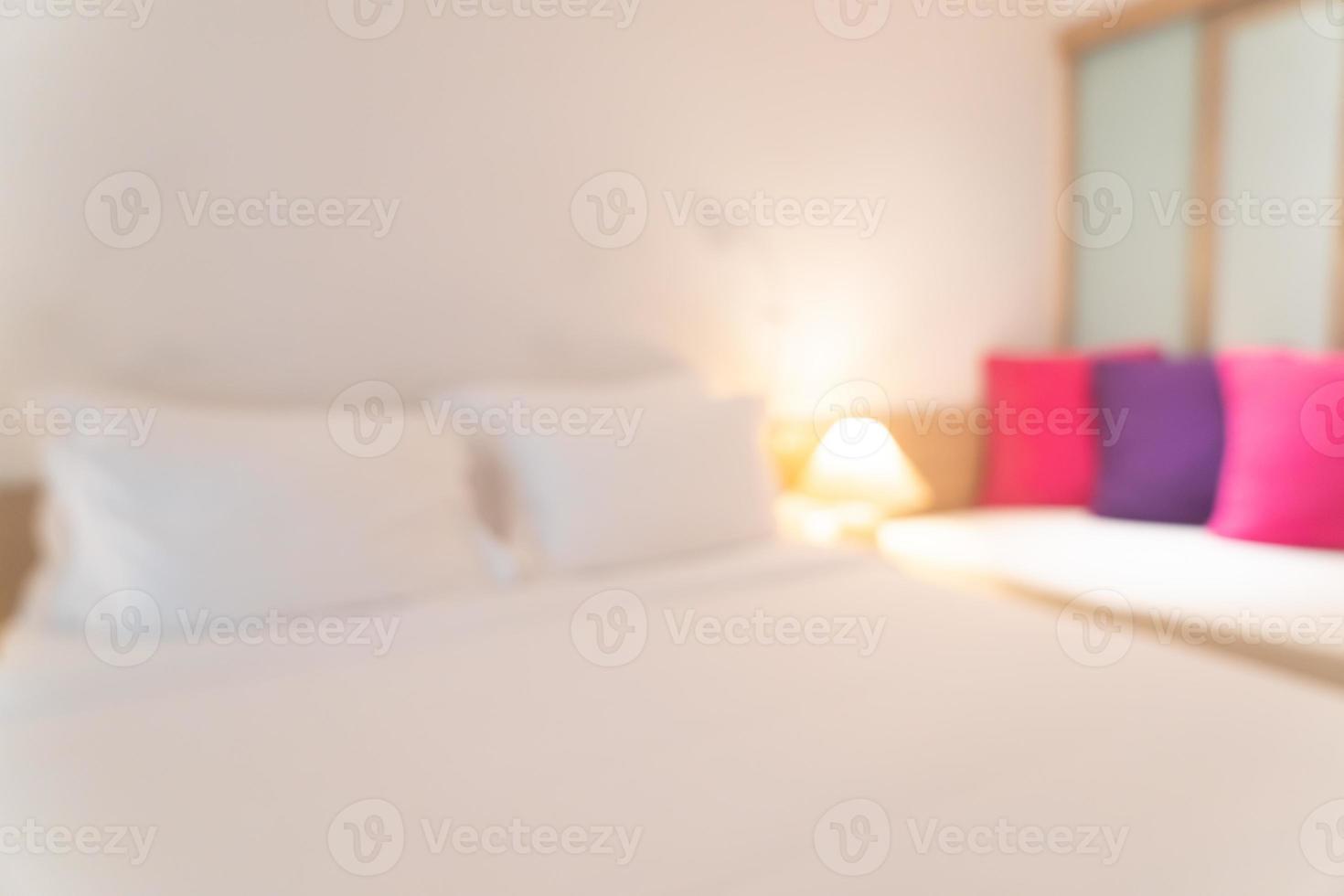 abstract blur bedroom for background photo