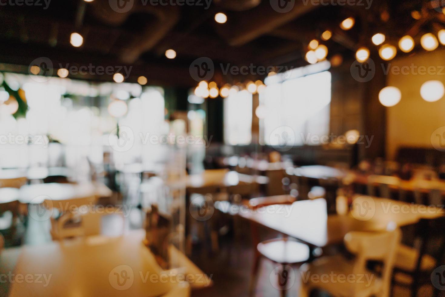 abstract blur coffee shop cafe and restaurant for background photo