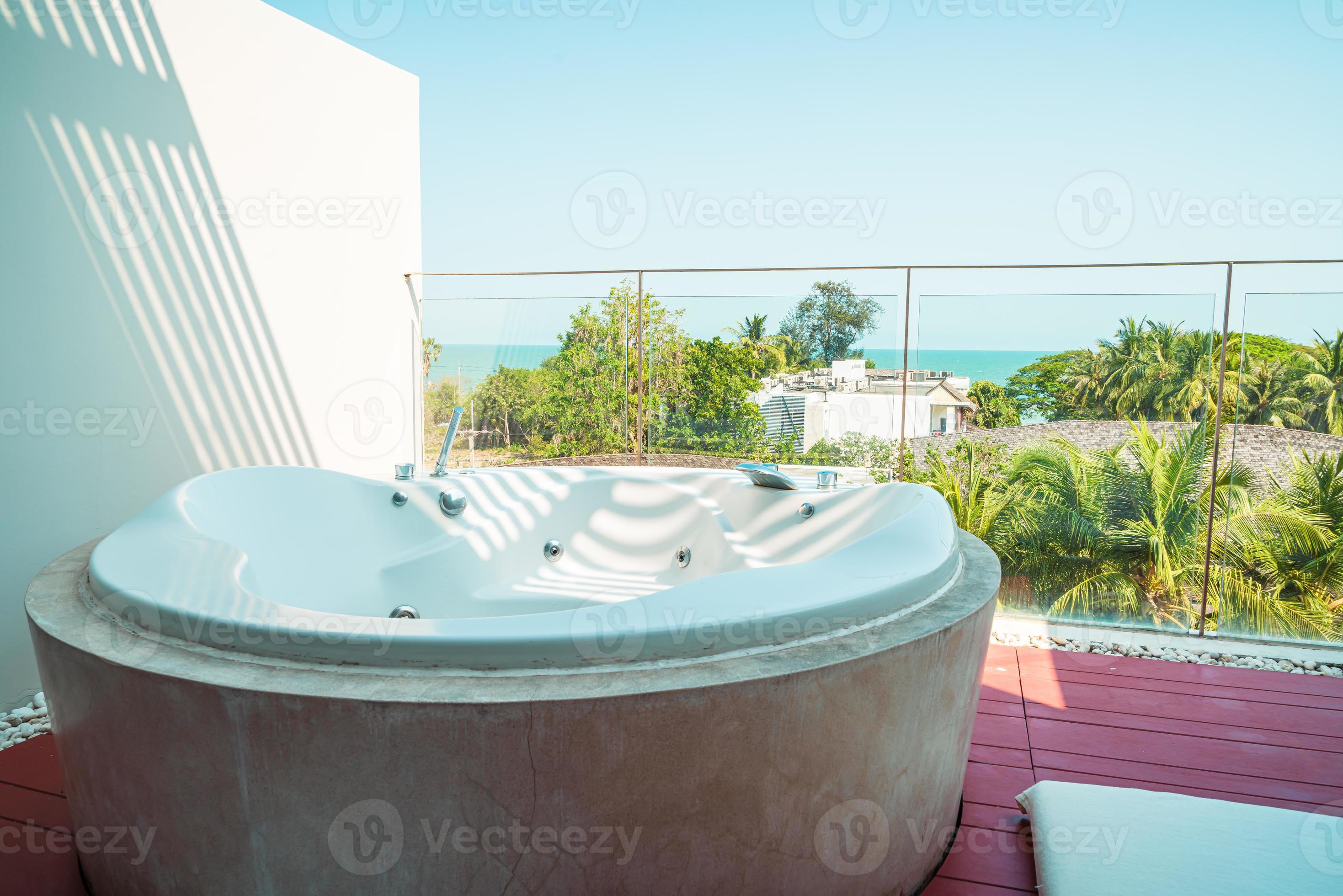 Jacuzzi bath tub on balcony 10194793 Stock Photo at Vecteezy