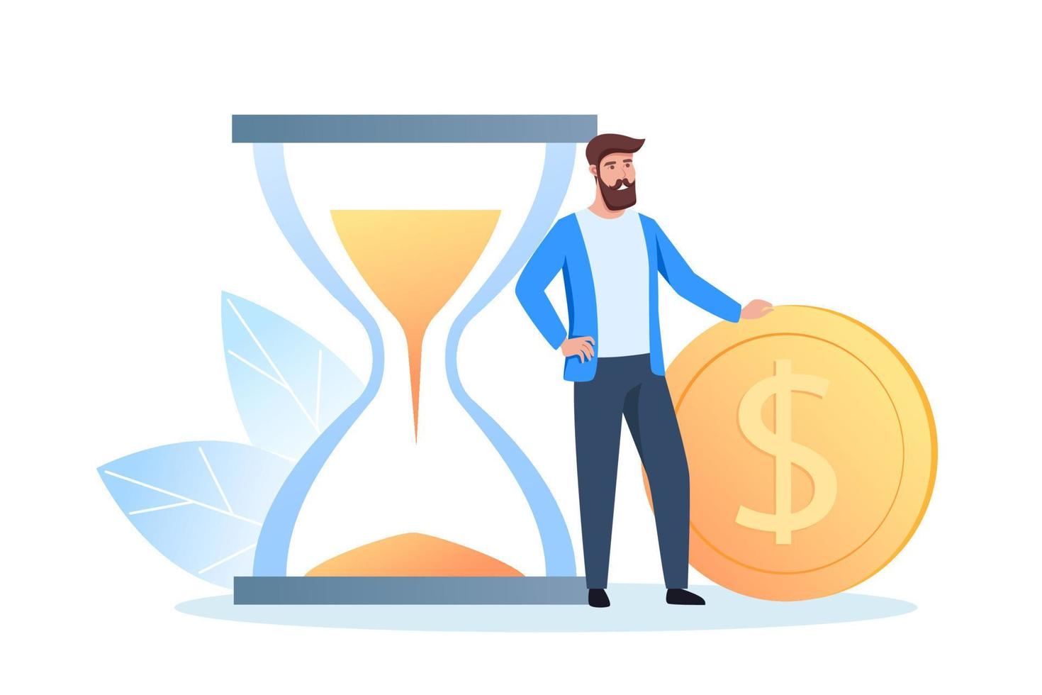 Earning, saving and investing money vector