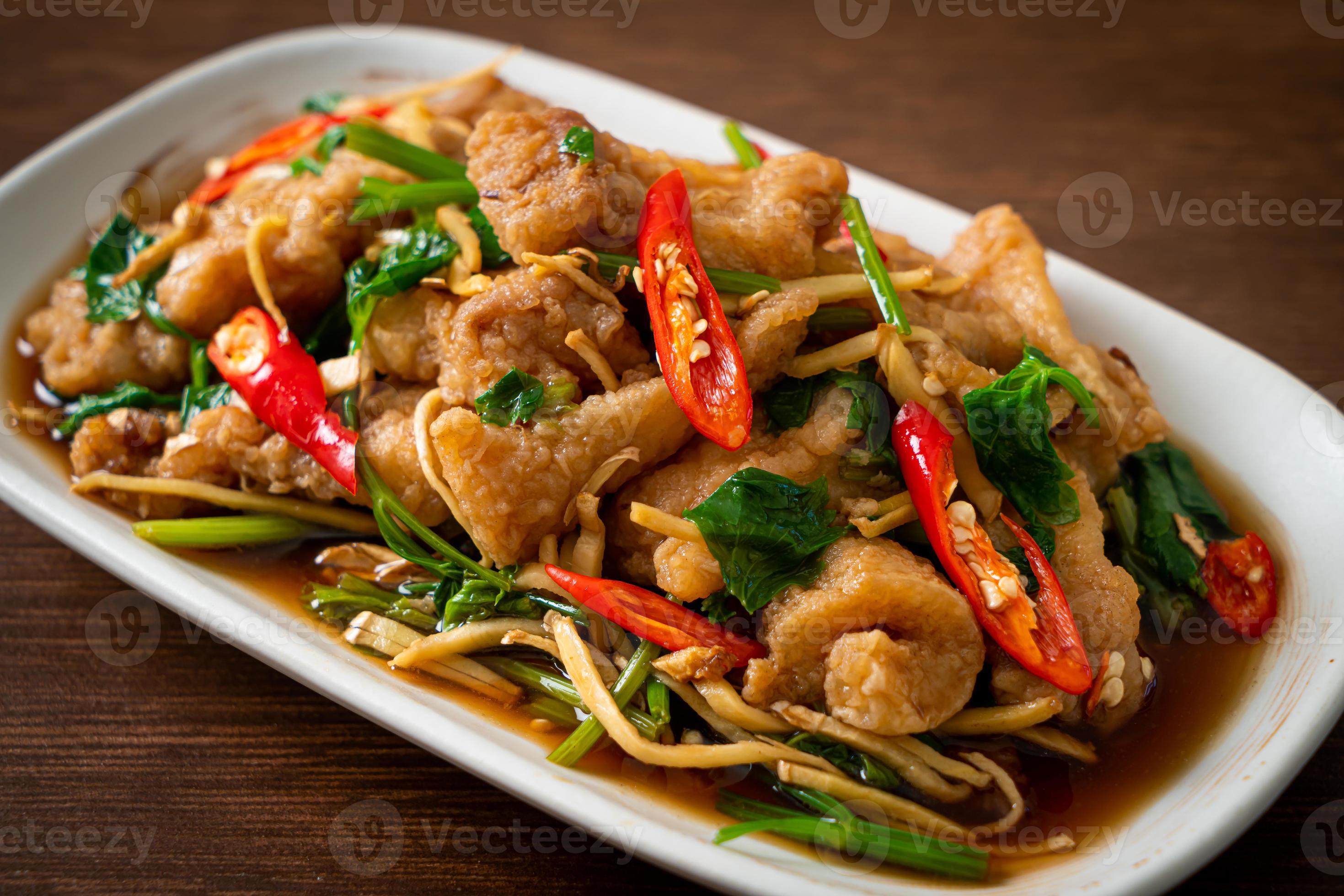 Stir Fried Fish with Chinese Celery 10195235 Stock Photo at Vecteezy