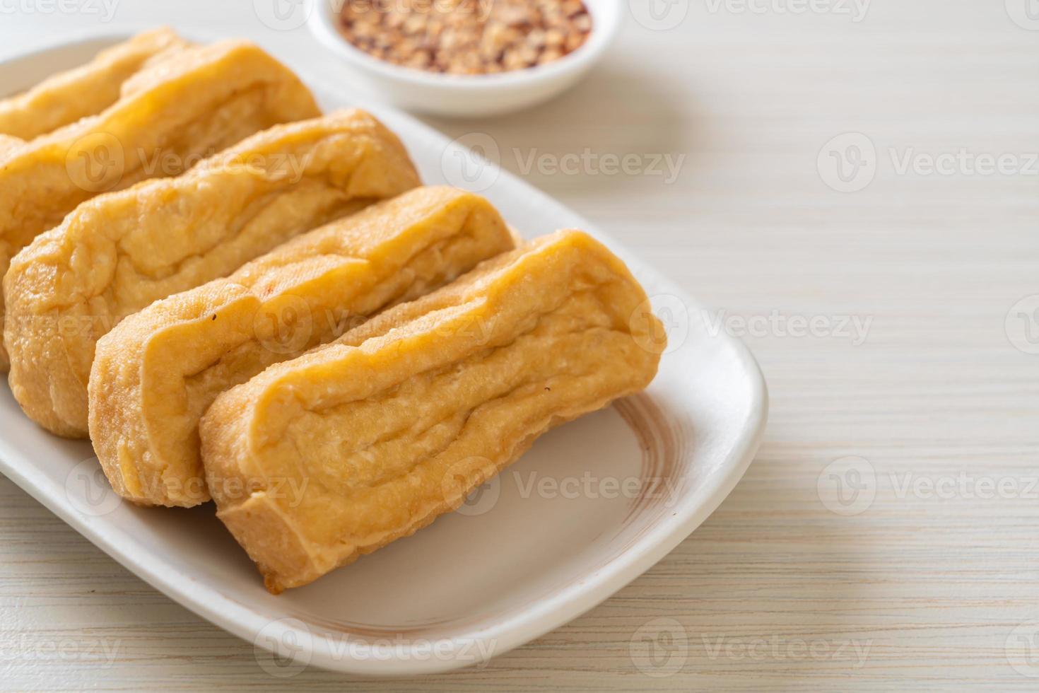 fried tofu with sauce 10195308 Stock Photo at Vecteezy