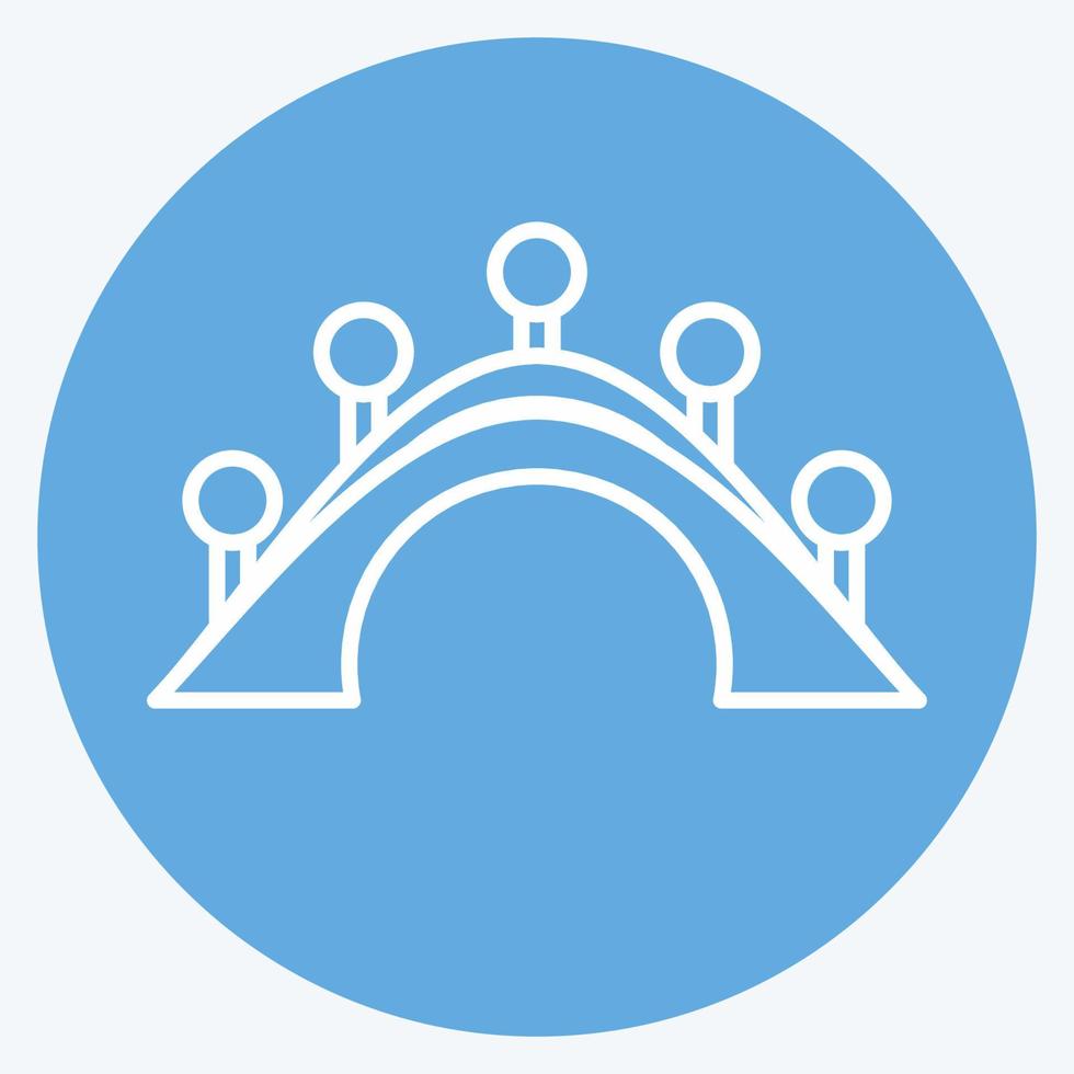 Icon Bridge. suitable for City Park symbol. blue eyes style. simple design editable. design template vector. simple illustration vector