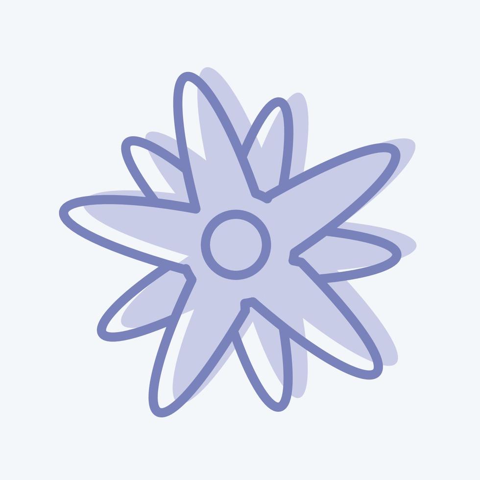 Icon Edelweiss. suitable for education symbol. two tone style. simple design editable. design template vector. simple illustration vector