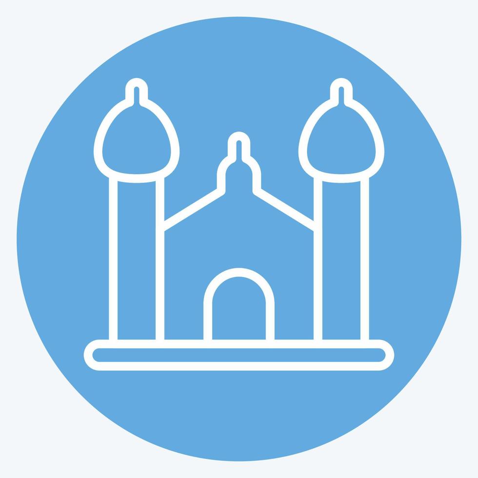 Icon Synagogue. suitable for education symbol. blue eyes style. simple design editable. design template vector. simple illustration vector