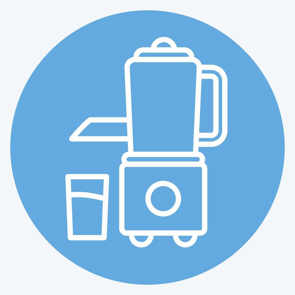 Icon Juicer. suitable for Kitchen Appliances symbol. blue eyes style. simple design editable. design template vector. simple illustration vector