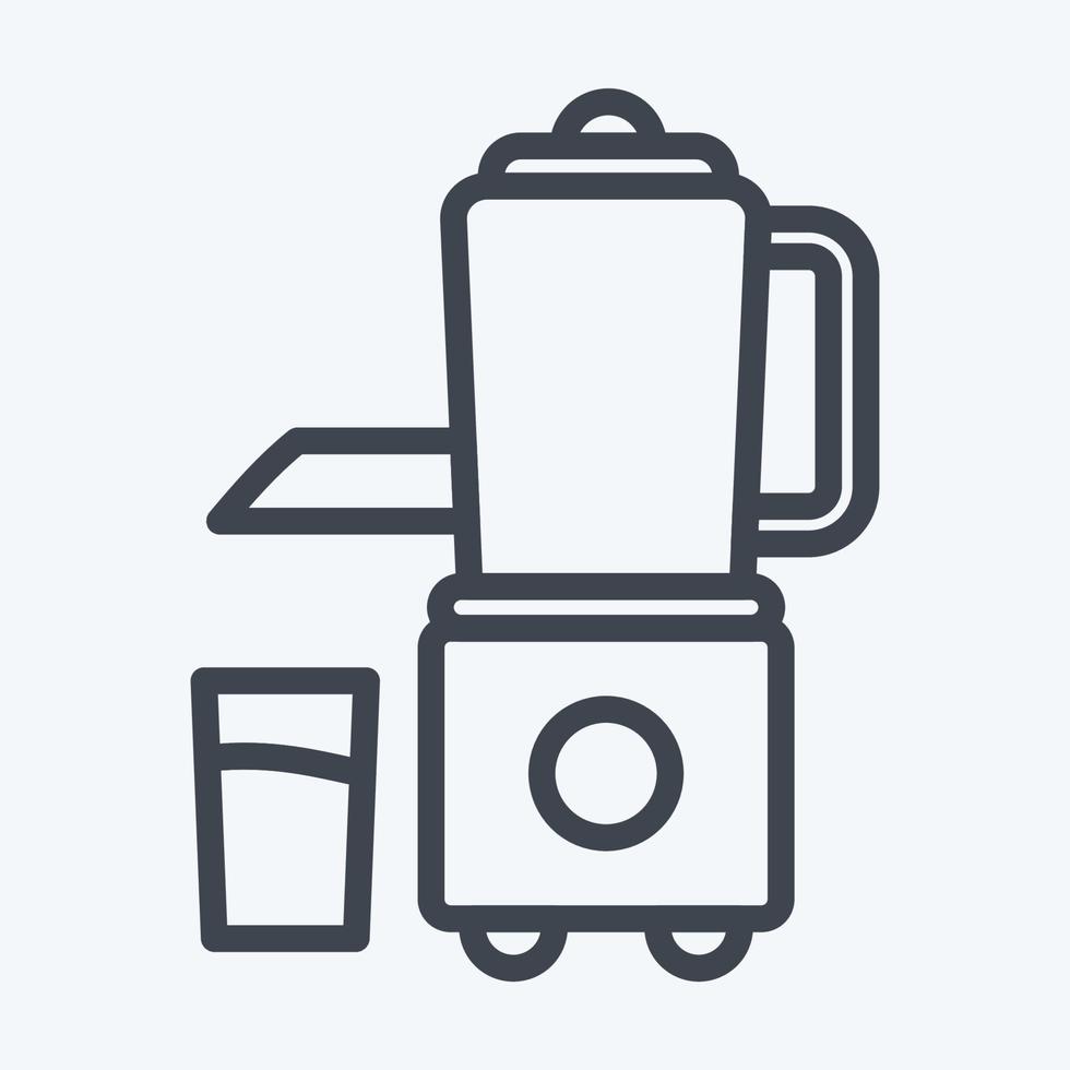 Icon Juicer. suitable for Kitchen Appliances symbol. line style. simple design editable. design template vector. simple illustration vector