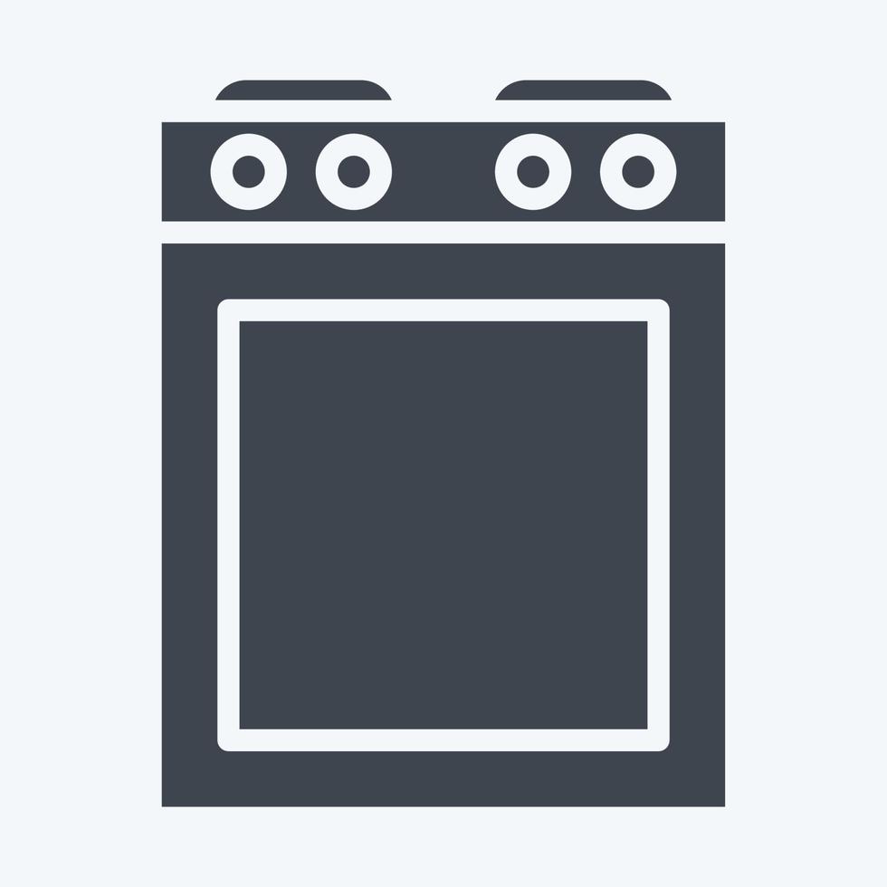 Icon Stove. suitable for Kitchen Appliances symbol. glyph style. simple design editable. design template vector. simple illustration vector