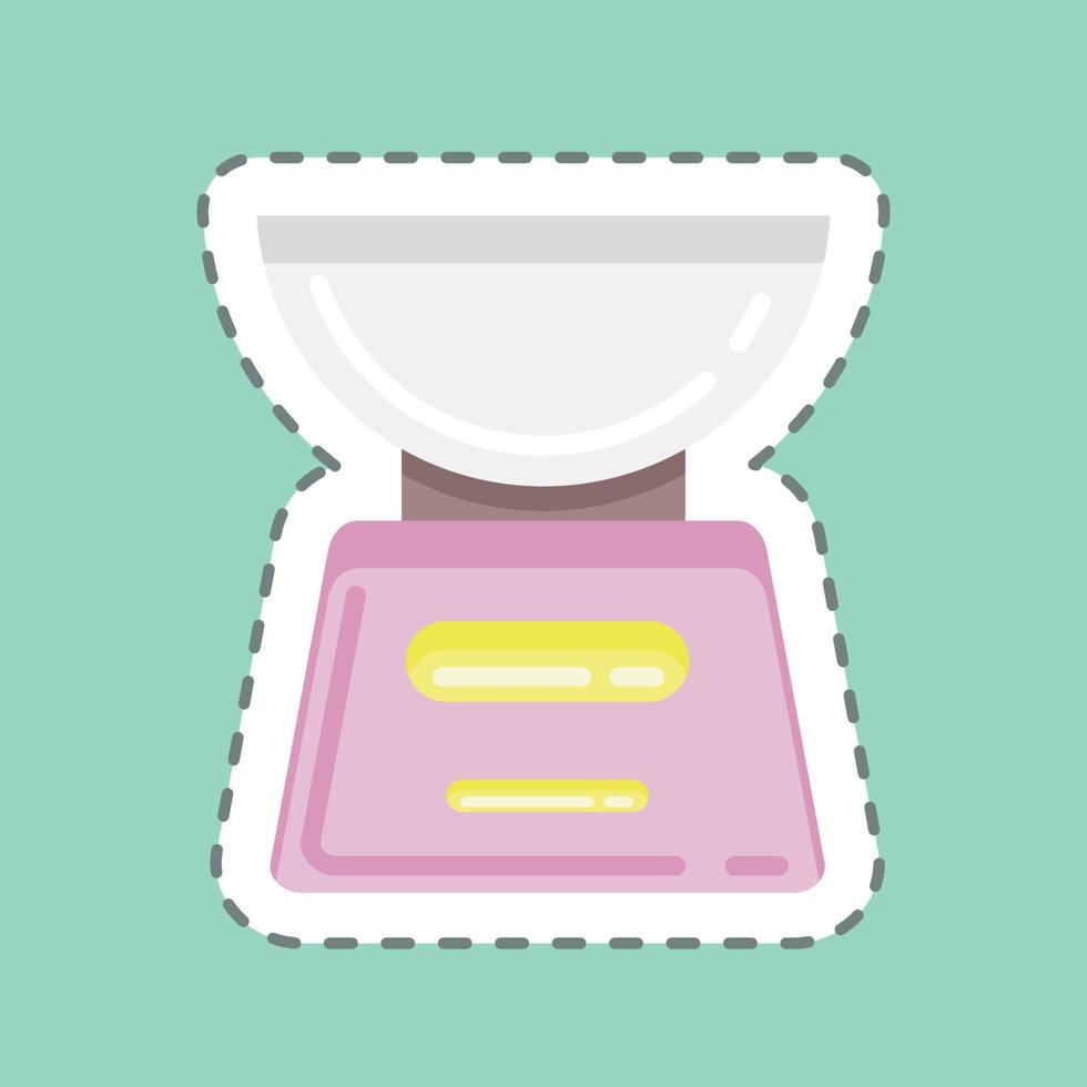 Sticker line cut Scales. suitable for Kitchen Appliances symbol. simple design editable. design template vector. simple illustration vector