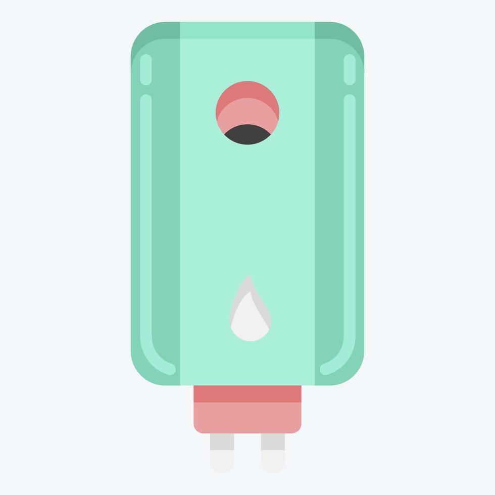 icono de calentador de agua. adecuado para el símbolo de electrodomésticos de cocina. estilo plano diseño simple editable. vector de plantilla de diseño. ilustración sencilla