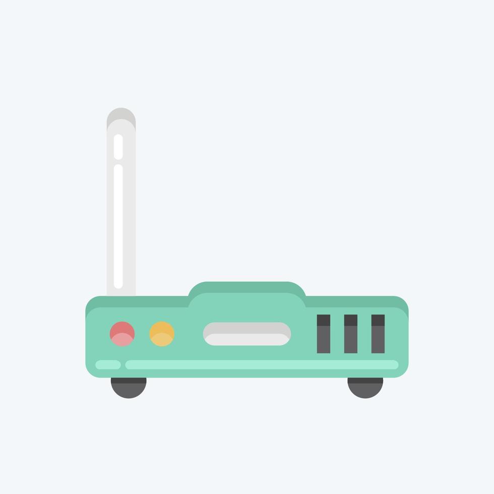 Icon Router. suitable for Computer Components symbol. flat style. simple design editable. design template vector. simple illustration vector