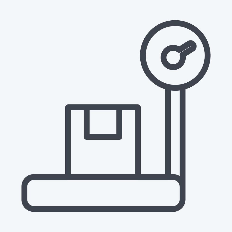 Icon Platform Scale. suitable for education symbol. line style. simple design editable. design template vector. simple illustration vector