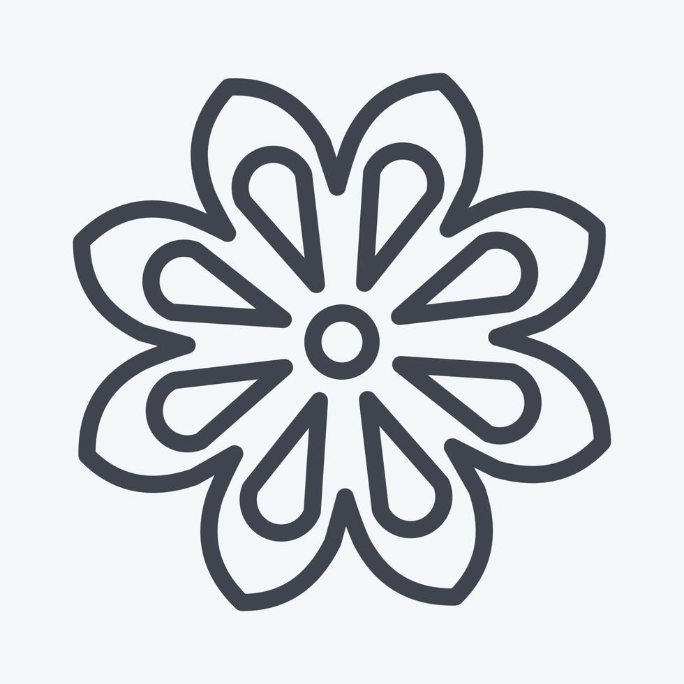 Icon Star Anise. suitable for Nuts symbol. line style. simple design editable. design template vector. simple illustration vector