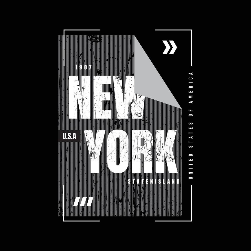 diseño de camisetas y prendas de vestir de nueva york brooklyn vector