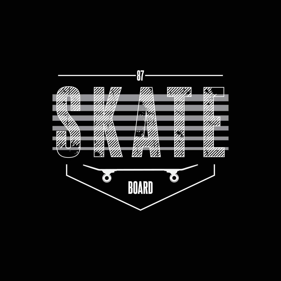 Skateboard illustration typography. perfect for t shirt design vector