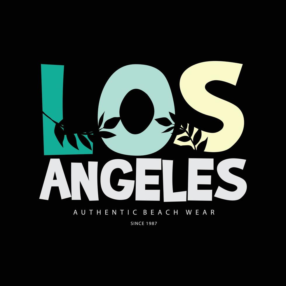 Los angeles illustration typography. perfect for t shirt design vector