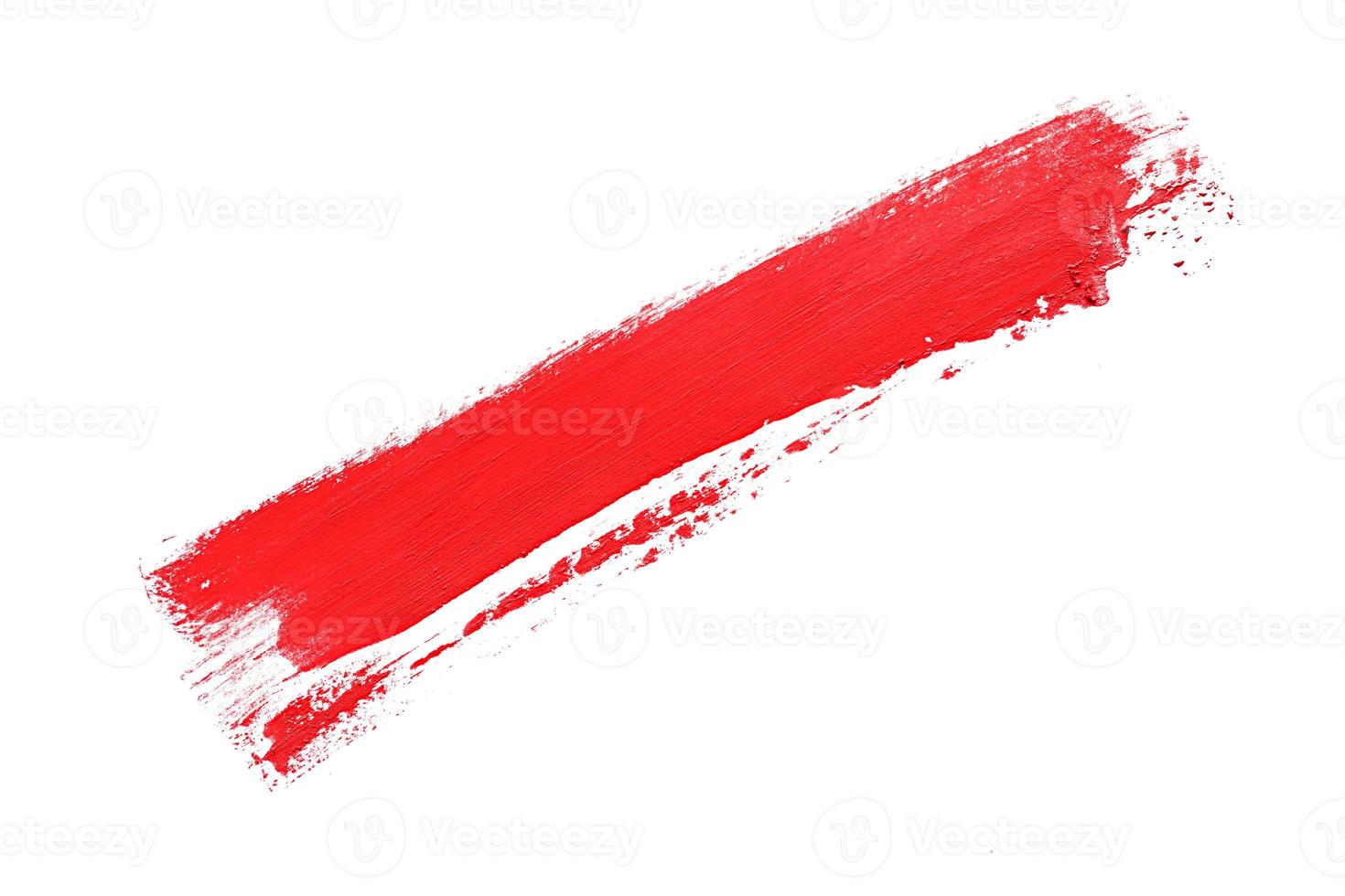 pincel rojo aislado en un fondo blanco foto