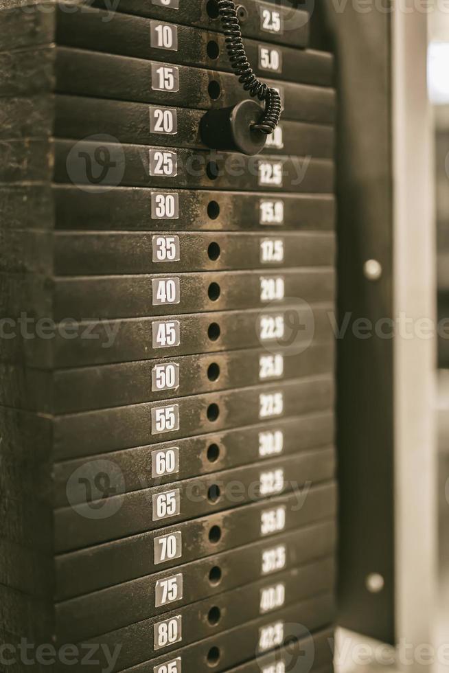 Weight plates stack photo