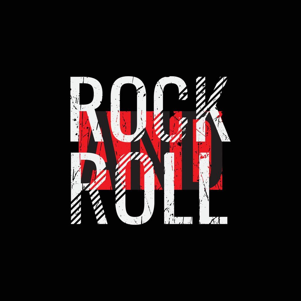 Rock and roll typography vector t shirt design