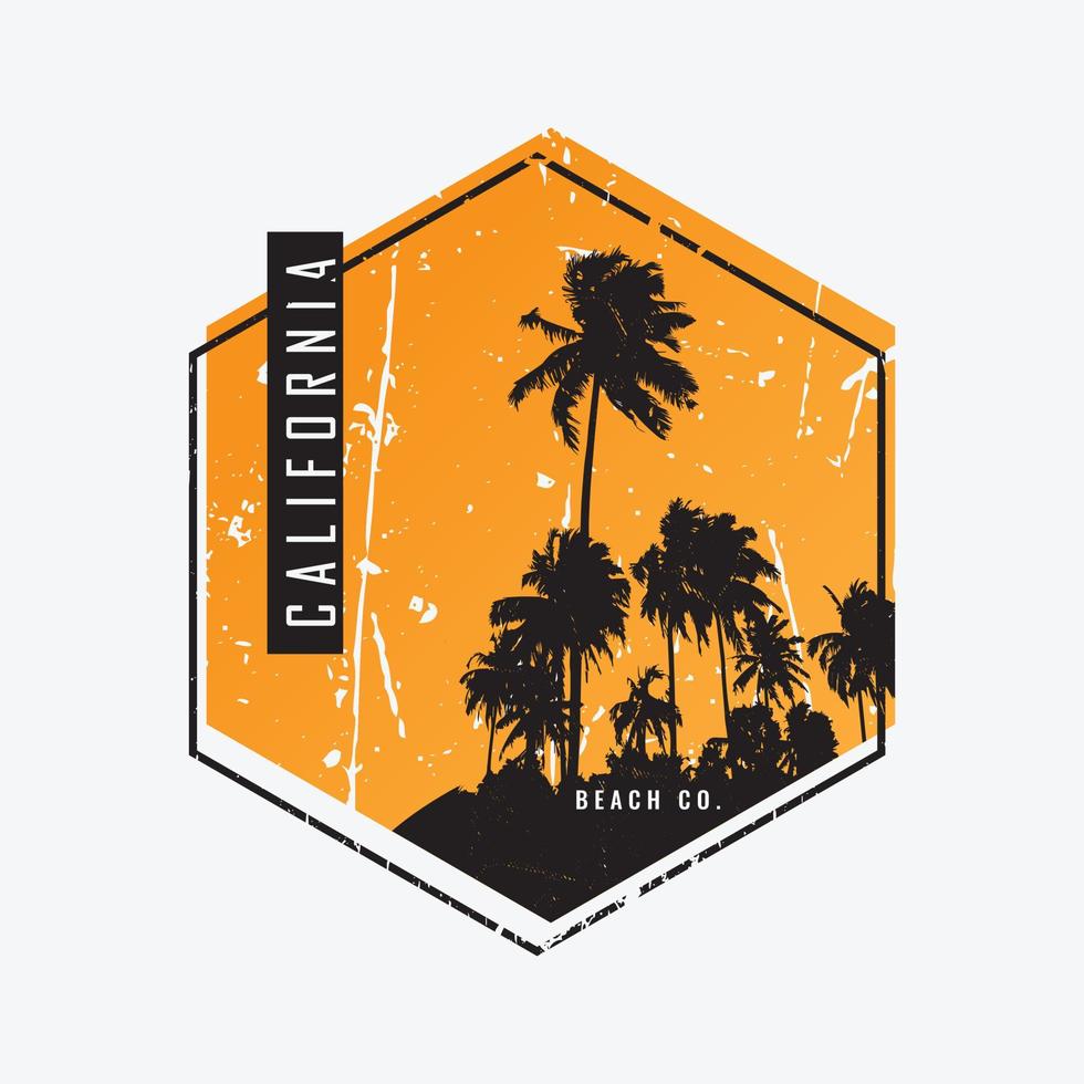 California illustration typography. perfect for t shirt design vector