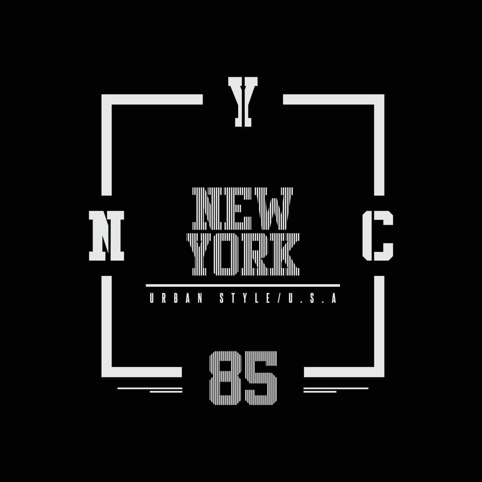 diseño de camiseta de vector de tipografía de ilustración de ciudad de nueva york