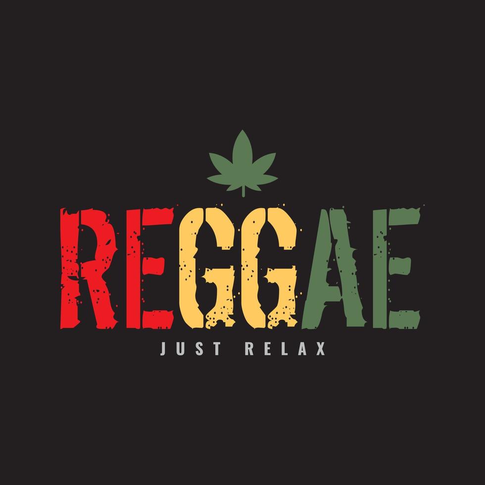 Reggae illustration typography. perfect for t shirt design vector