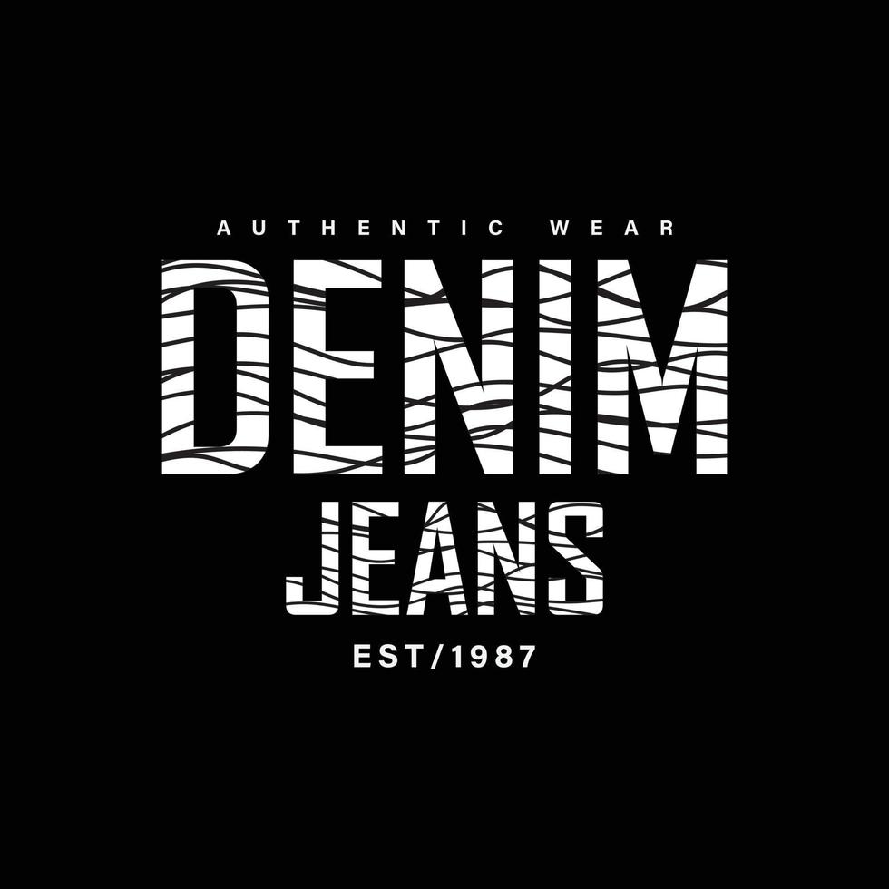 Core denim t-shirt and apparel design vector