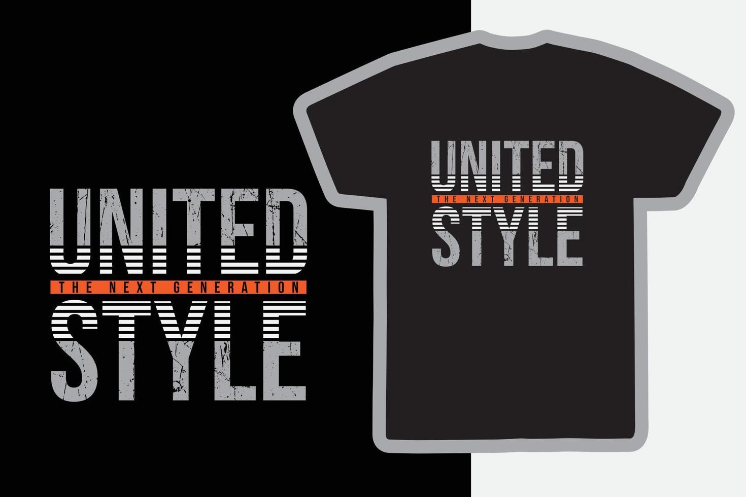 United style t-shirt and apparel design vector