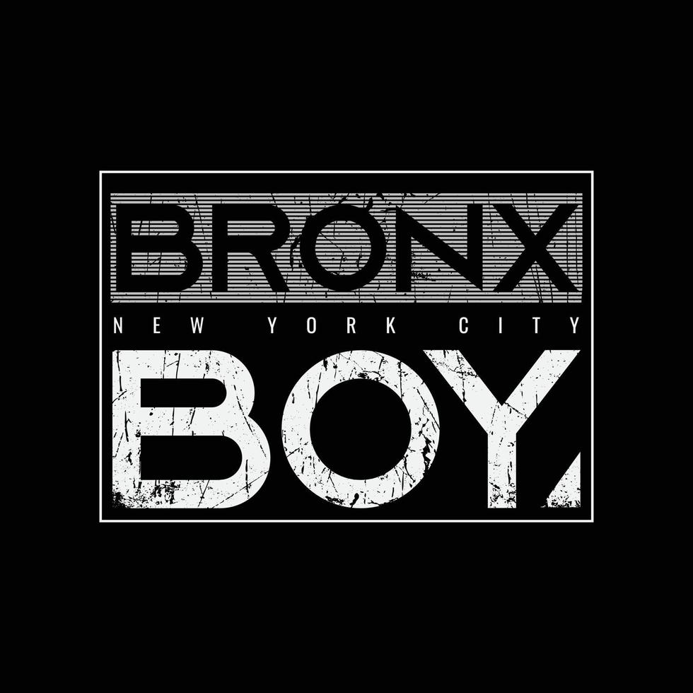 Bronx t-shirt and apparel design vector