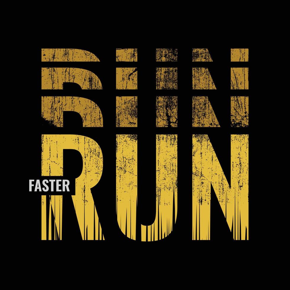 Run t-shirt and apparel design vector