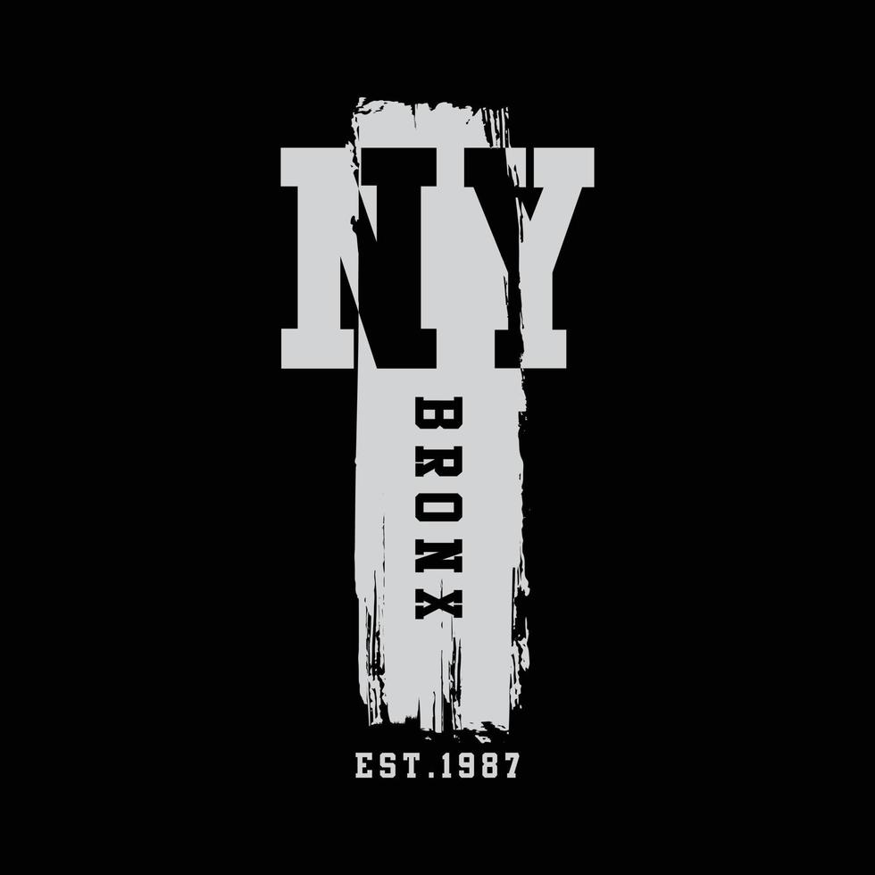 Bronx t-shirt and apparel design vector