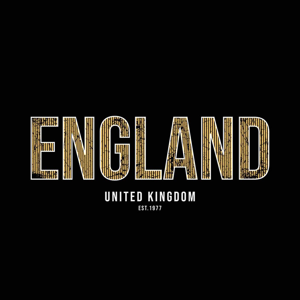 England t-shirt and apparel design vector