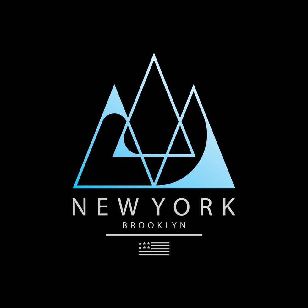 diseño de camiseta de vector de tipografía de ilustración de ciudad de nueva york