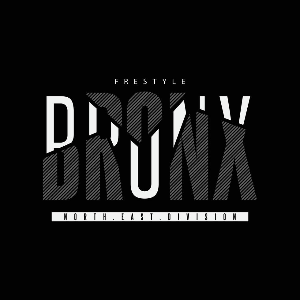 Bronx t-shirt and apparel design vector