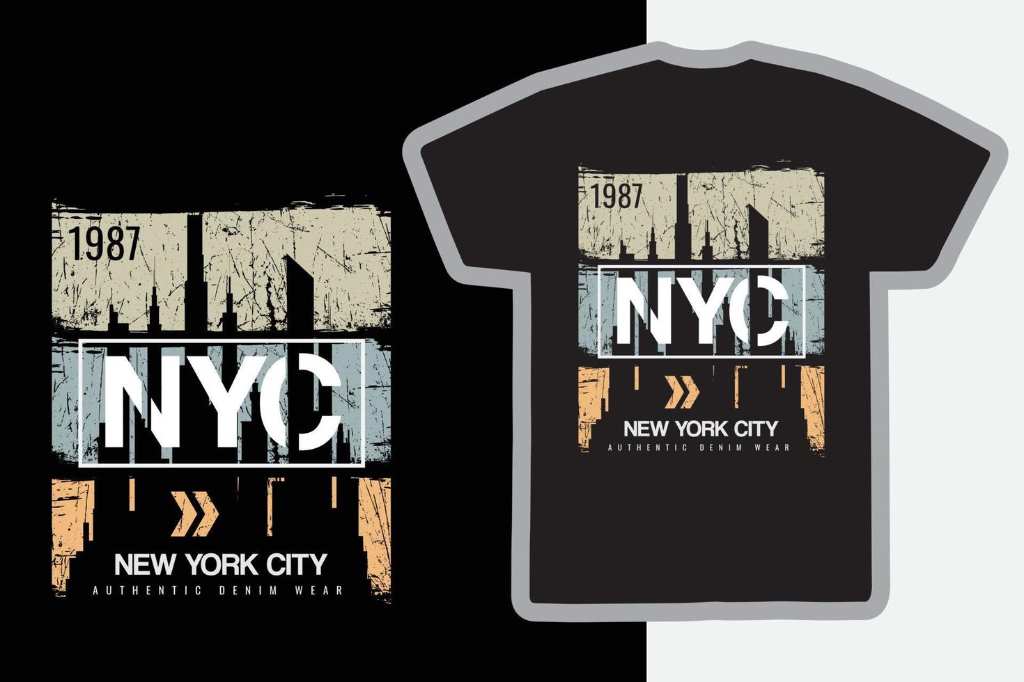 tipografía de ilustración de brooklyn de nueva york. perfecto para el diseño de camisetas vector