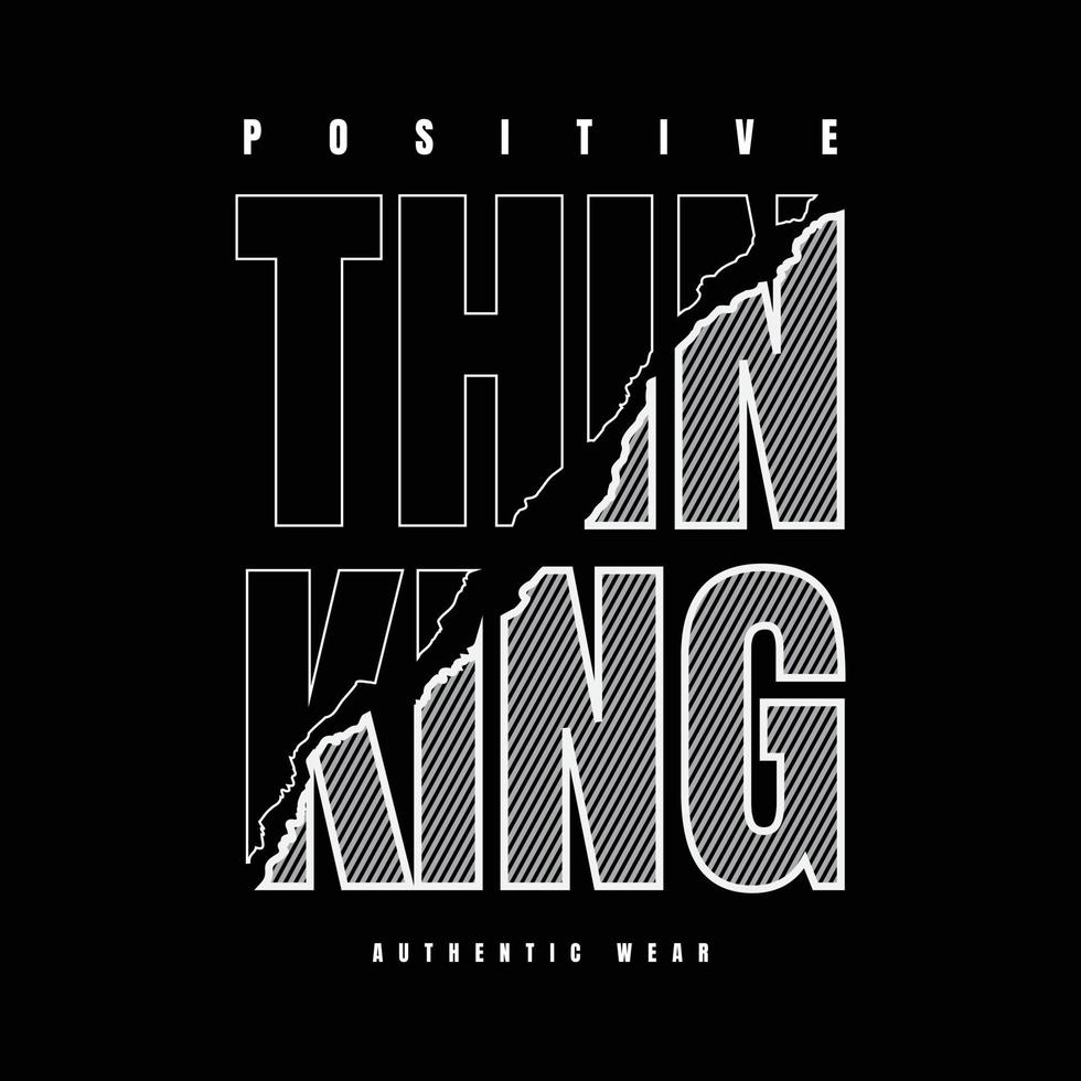 Positive thinking typography slogan for print t shirt design vector