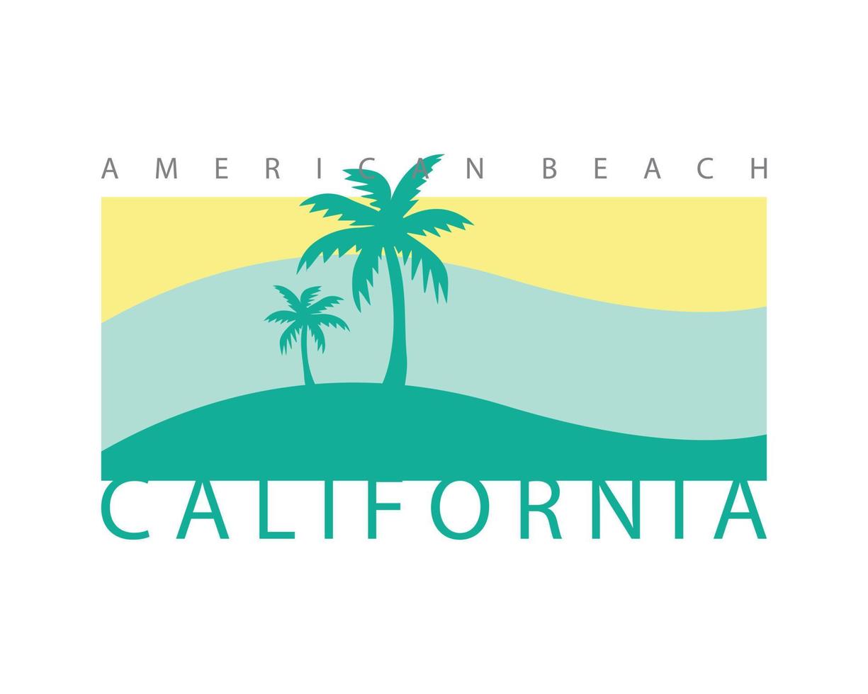 California illustration typography. perfect for t shirt design vector