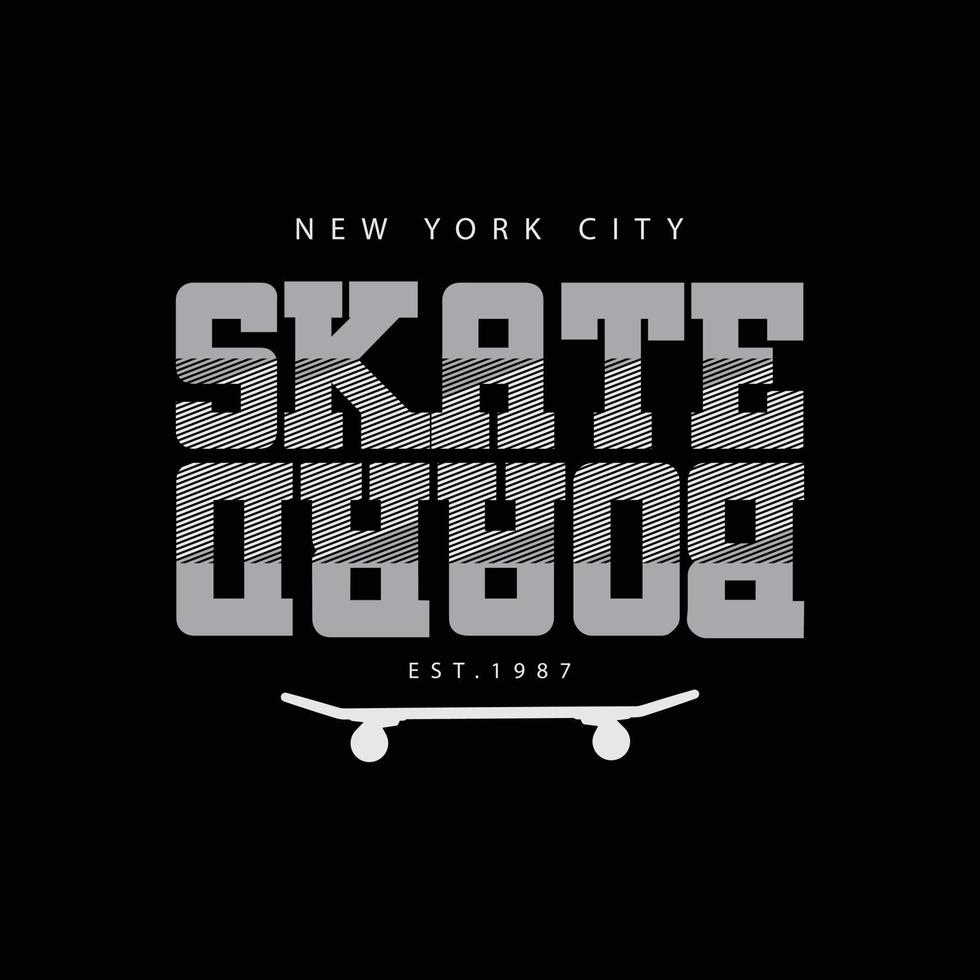 Skateboard t-shirt and apparel design vector