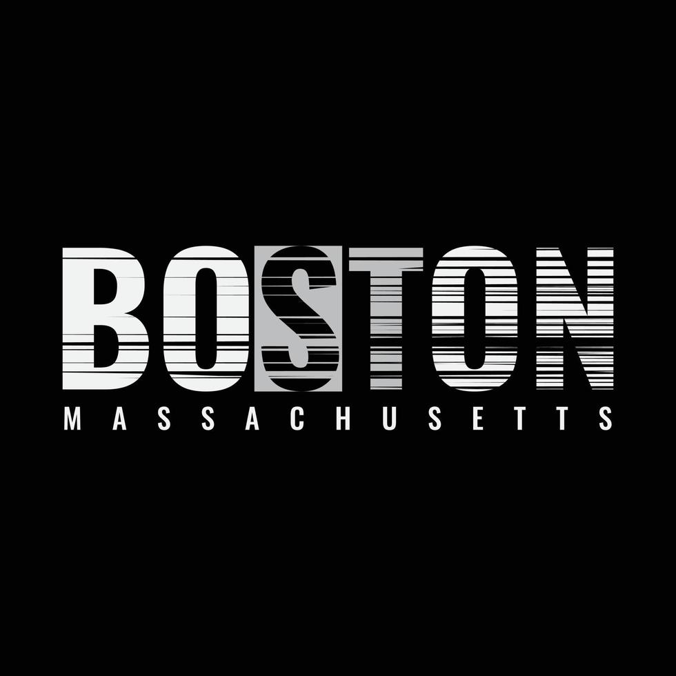 Boston illustration typography. perfect for t shirt design vector