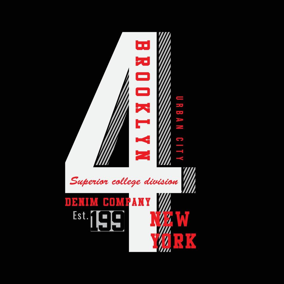 New york brooklyn illustration typography. perfect for t shirt design vector