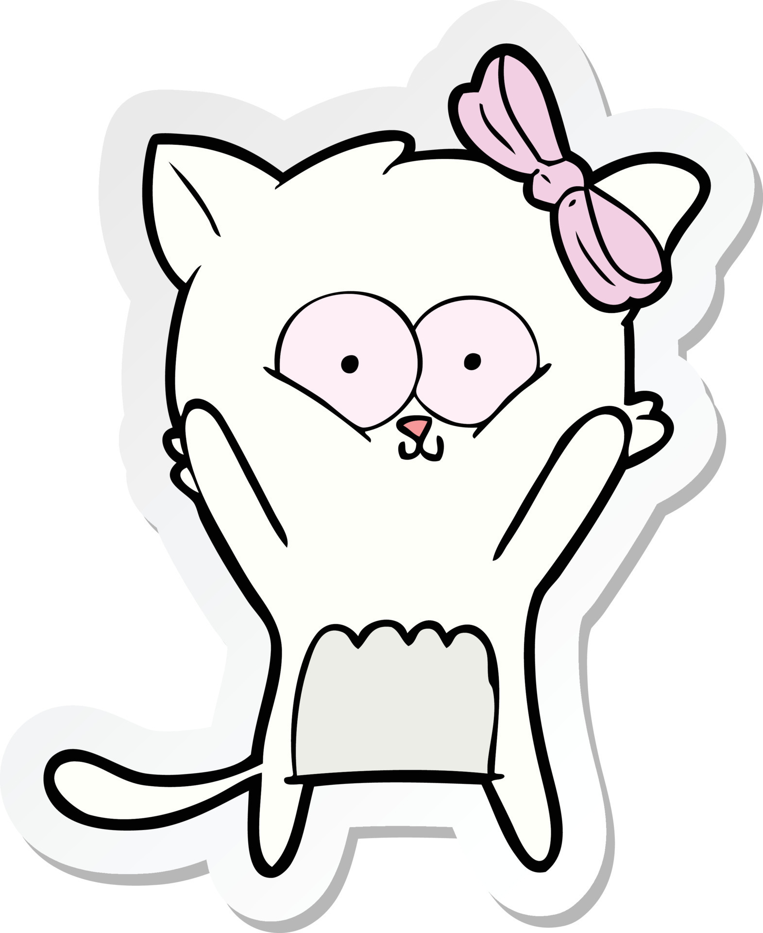 sticker of a cartoon cat 10198042 Vector Art at Vecteezy
