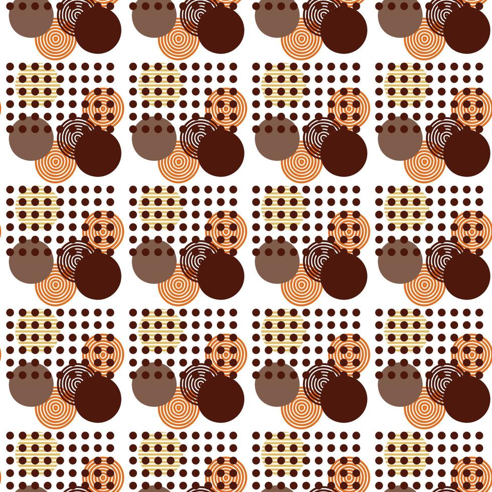 abstract pattern of geometric shapes autumn colors circles dots randomly arranged vector