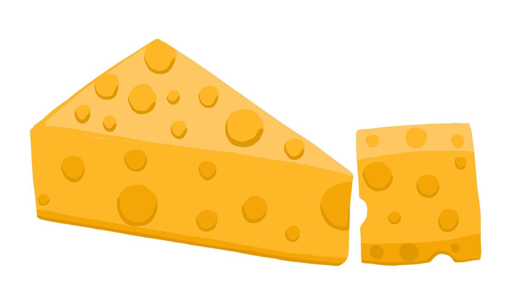 Cheese in cartoon style vector